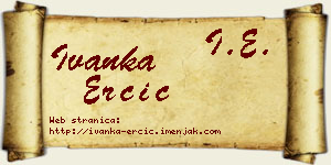 Ivanka Erčić vizit kartica